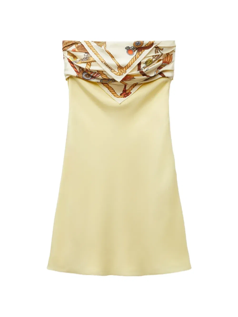 Платье мини с шарфом VERSACE, зеленый