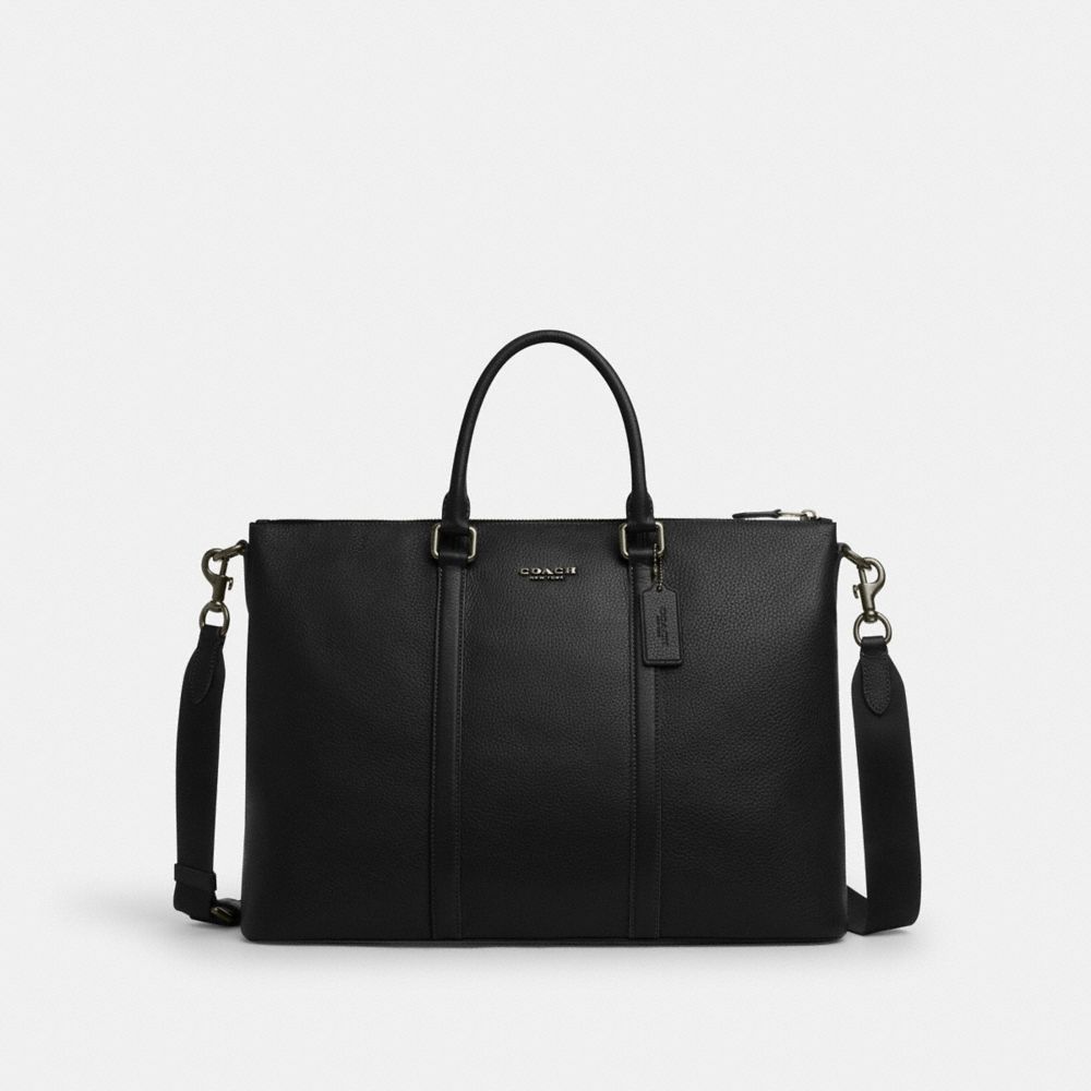 

Сумка Coach Caleb Work Bag, серый/черный