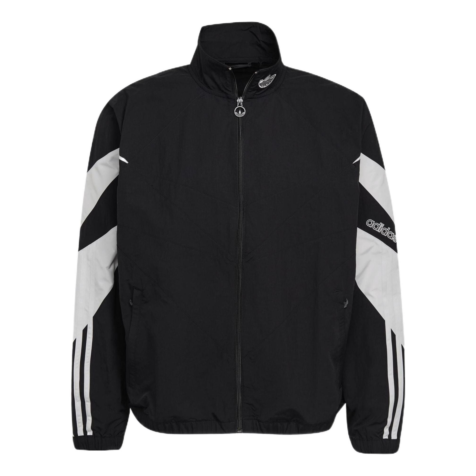 

Куртка Men's adidas originals Color Block Stripe Logo Zipper Long Sleeves Stand Collar Sports Jacket Black H06752