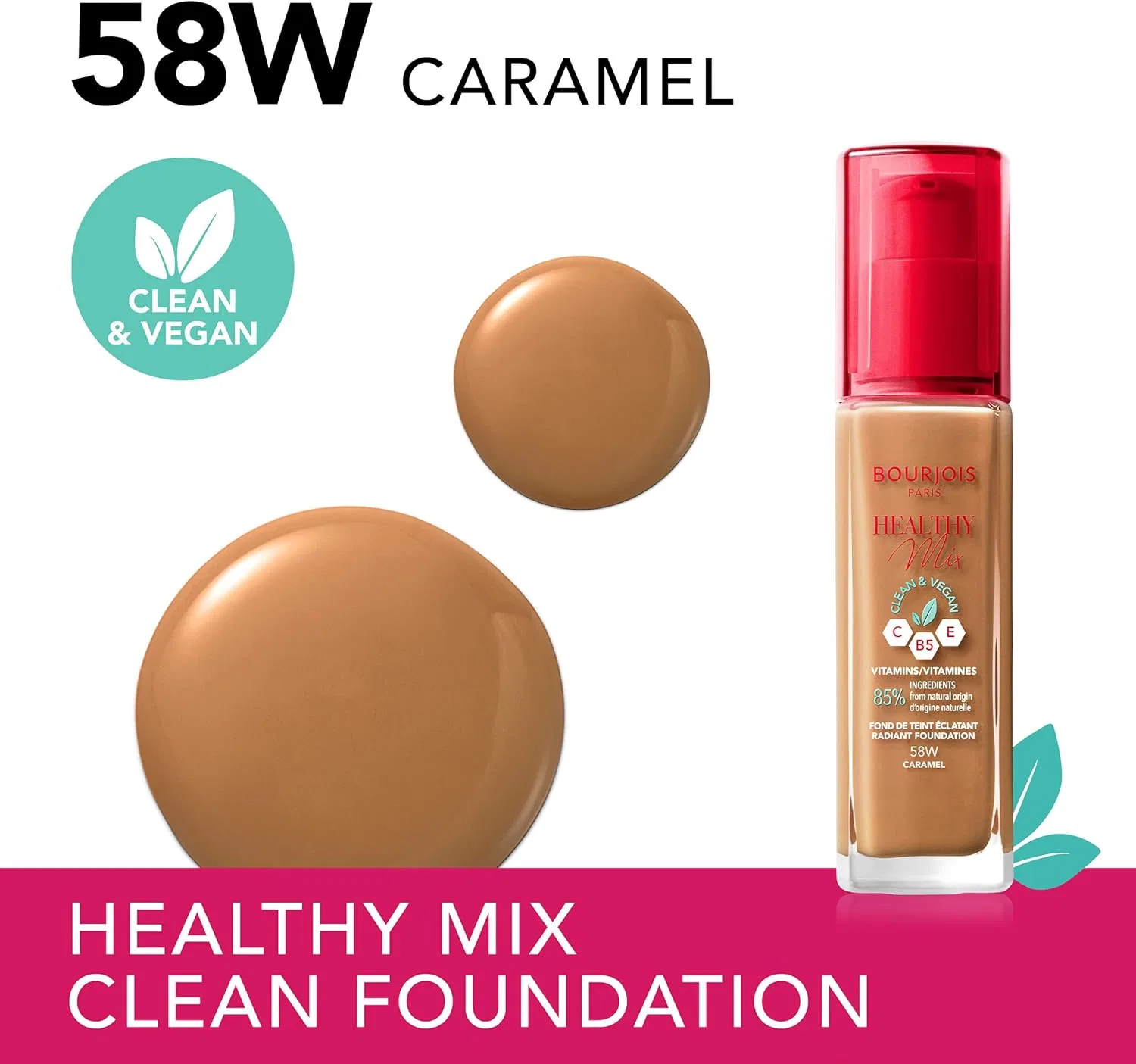 Тональный крем «Healthy Mix Clean Foundation» от Bourjois Bourjois, Caramel — фото 2