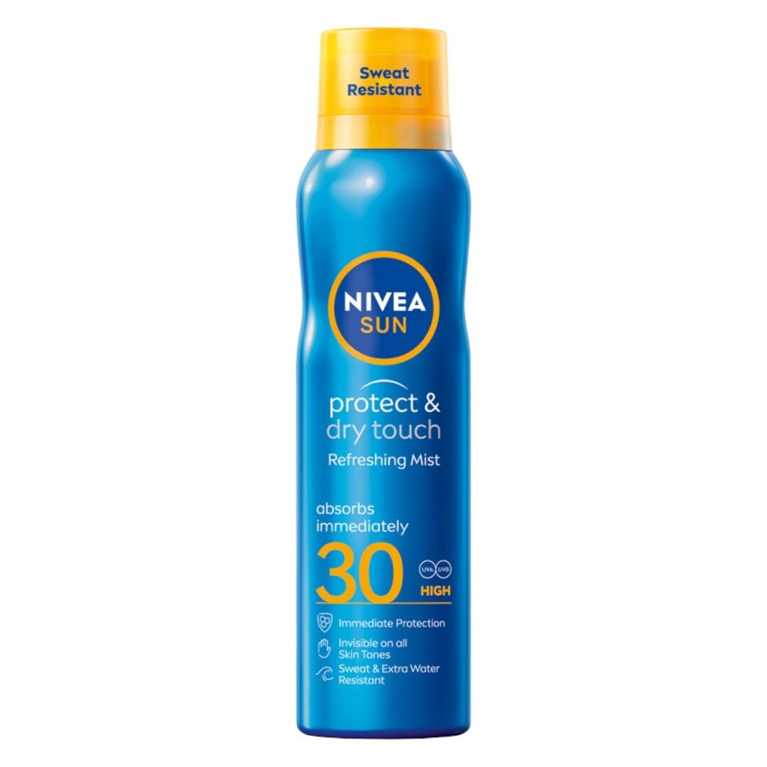 

Nivea, Освежающий солнцезащитный спрей Sun Protect & Dry Touch Spf30, 200 мл