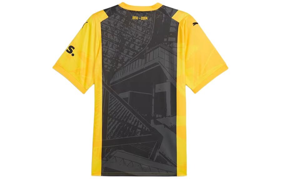 Мужское футбольное джерси Puma, цвет Black/Yellow — фото 2