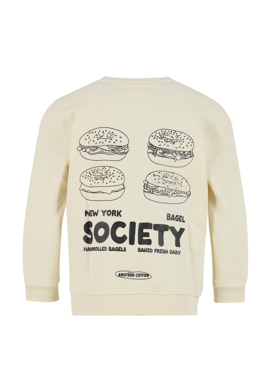 Толстовка Another Cotton Lab BAGEL SOCIETY SWEATER, White — фото 2