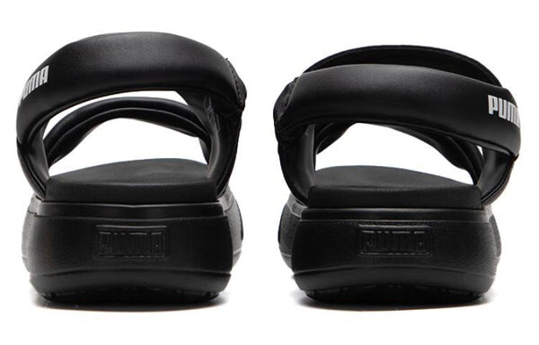 Тапочки mayu puffy slides 'black' Puma, черный — фото 4