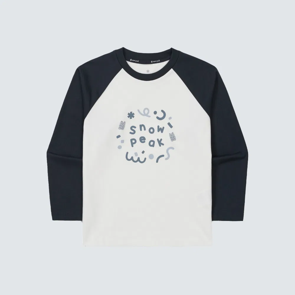 Детская футболка Snowpeak Apparel Kids реглан, тёмно-синяя — фото 3