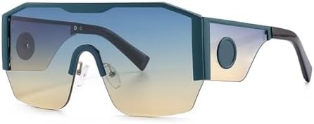 

Винтажные модные солнцезащитные очки большого квадратного размера 2026 года для женщин и мужчин. Модные солнцезащитные очки с плоской оправой и защитой от УФ-излучения UV400 MTZJH, 6