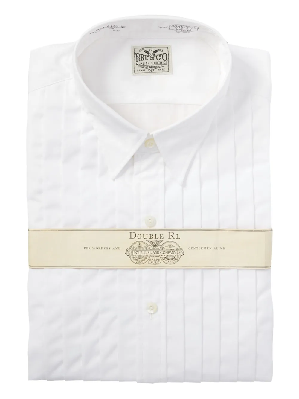 

Рубашка со складками Ralph Lauren Rrl, белый