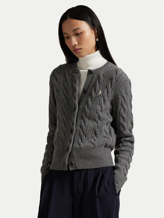 

Кардиган slim fit 211972104500 Polo Ralph Lauren, серый