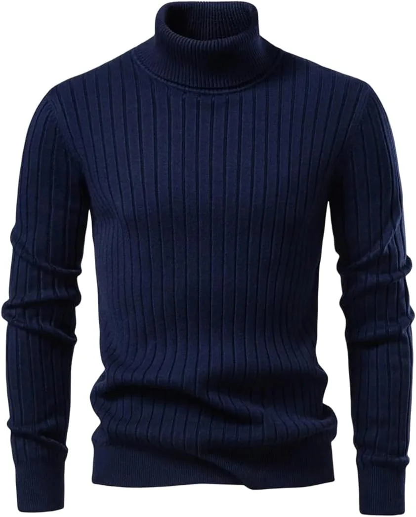 

Мужской зимний водолазный свитер — теплый вязаный пуловер ERFMFKL