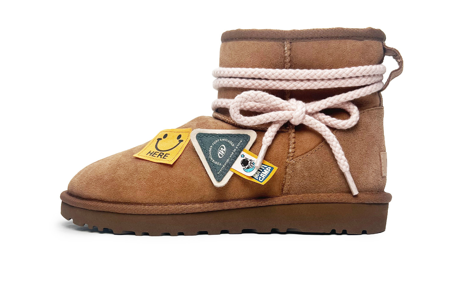 Ботинки зимние женские UGG Classic Mini, коричневато-желтый