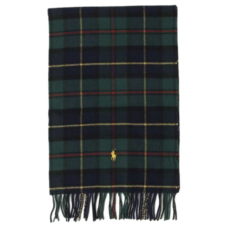 

Polo Ralph Lauren Кашемировые вязаный шарф мужской темно-зеленый