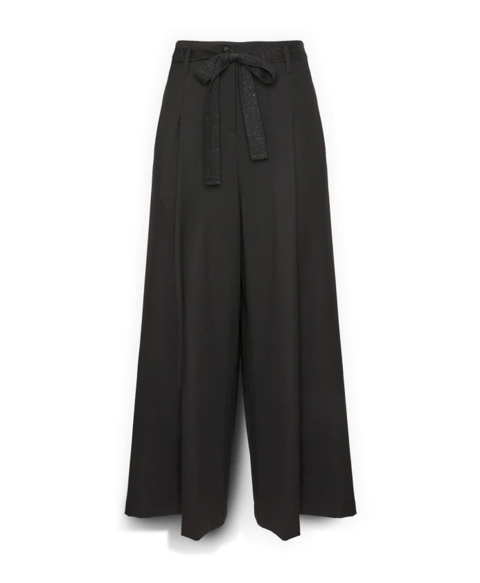 

Широкие брюки с поясом Elena Mirã², черный
