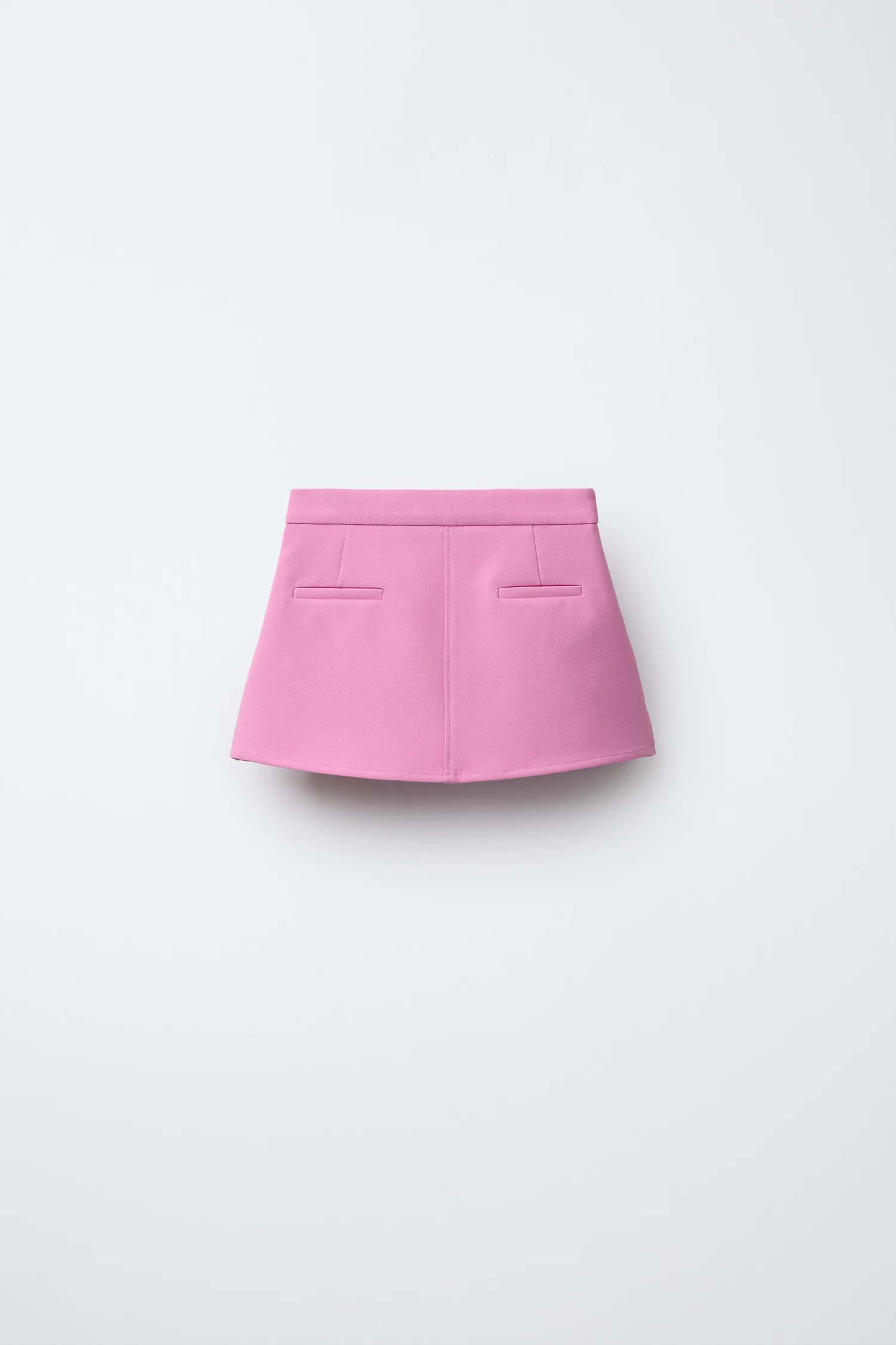 Юбка с пуговицами, украшенными стразами Zara, розовый — фото 2