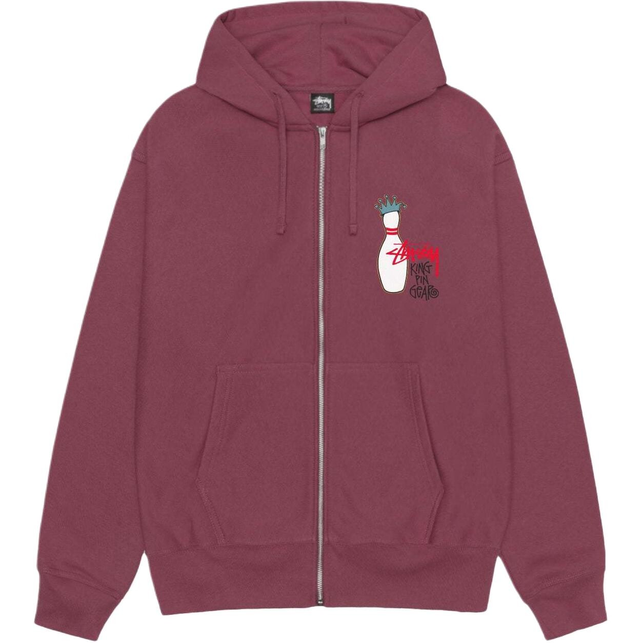 Толстовка с капюшоном Kingpin Zip Stussy, цвет Heather Gray — фото 3