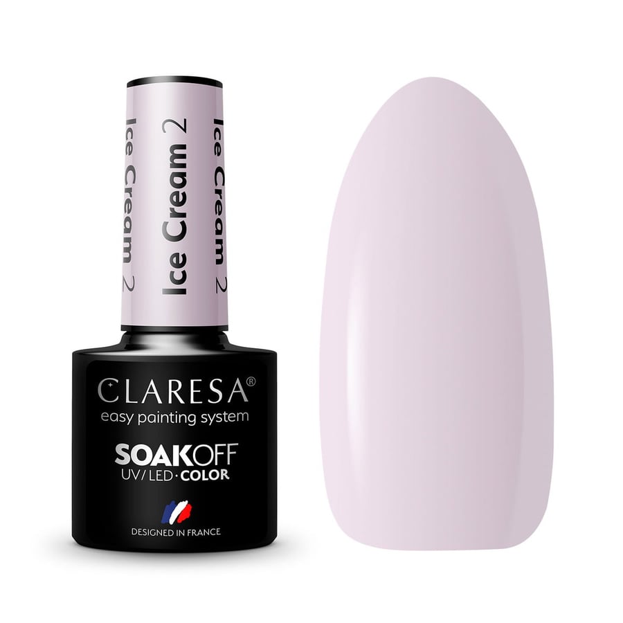 

Claresa Ice Cream 2 Hybrid Nail Polish Hybrid Pastel Nude Puderek