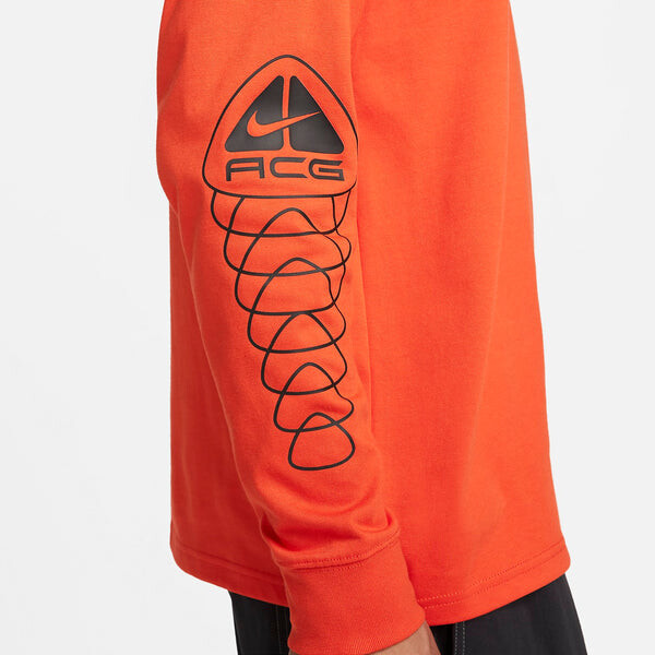 Футболка Nike ACG Long Sleeve Lungs T-Shirt 'Picante Red', красный — фото 4