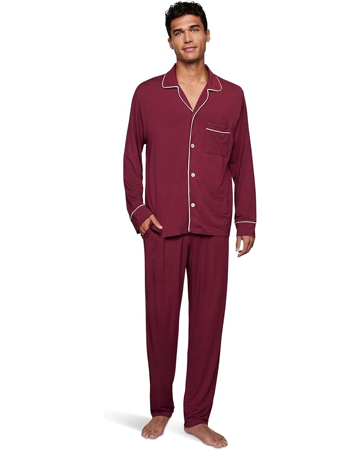 

Мужской пижамный комплект Eberjey The William Modal Long, Bordeaux/Ivory