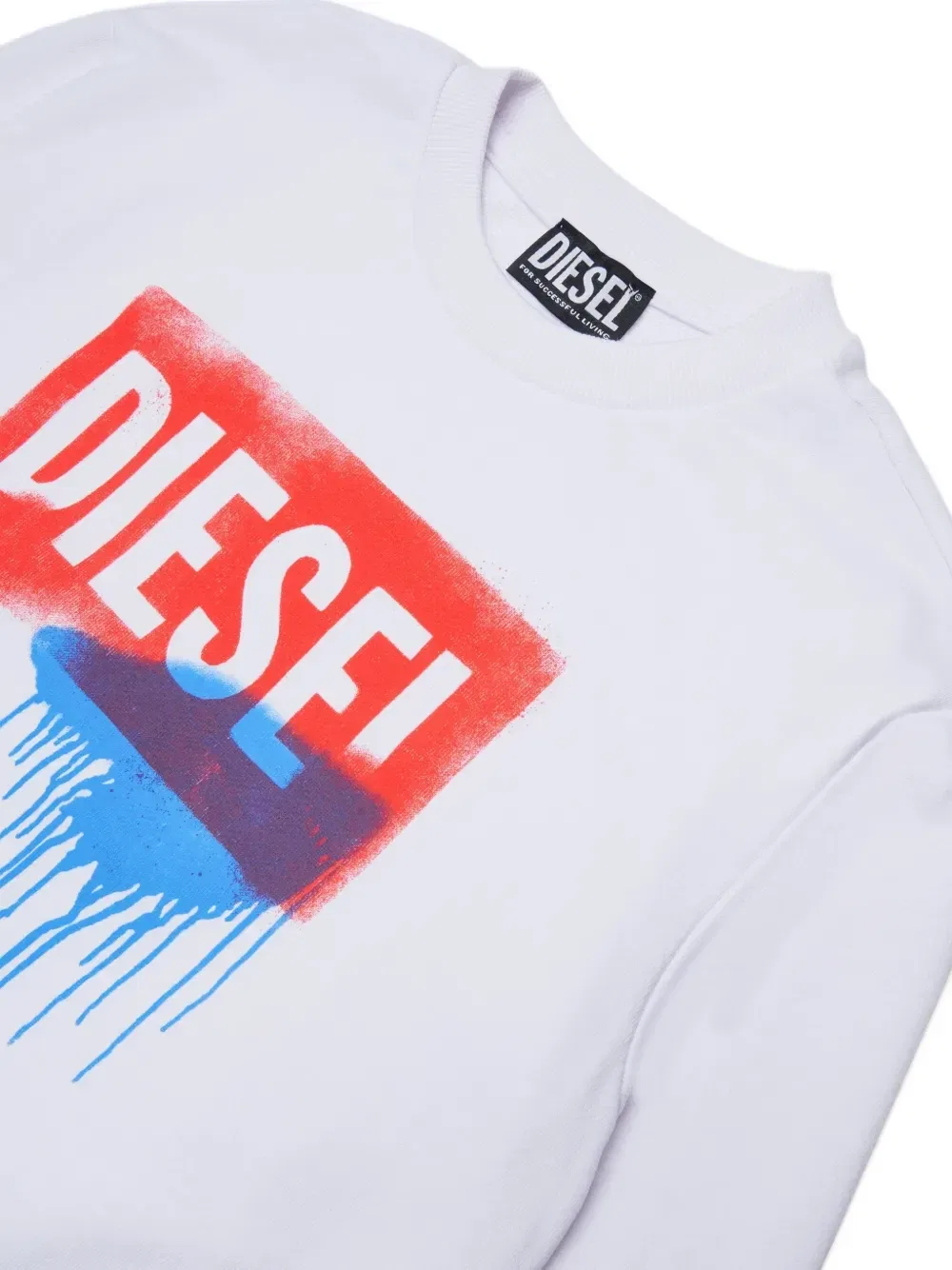 Толстовка с принтом Diesel Kids, белый — фото 3