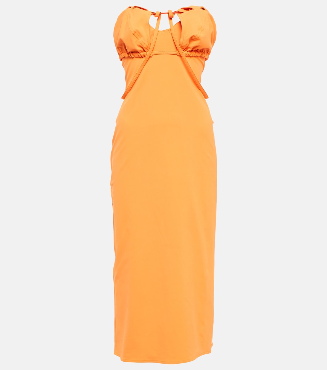 

Платье миди La Robe Bikini из хлопковой смеси Jacquemus, оранжевый