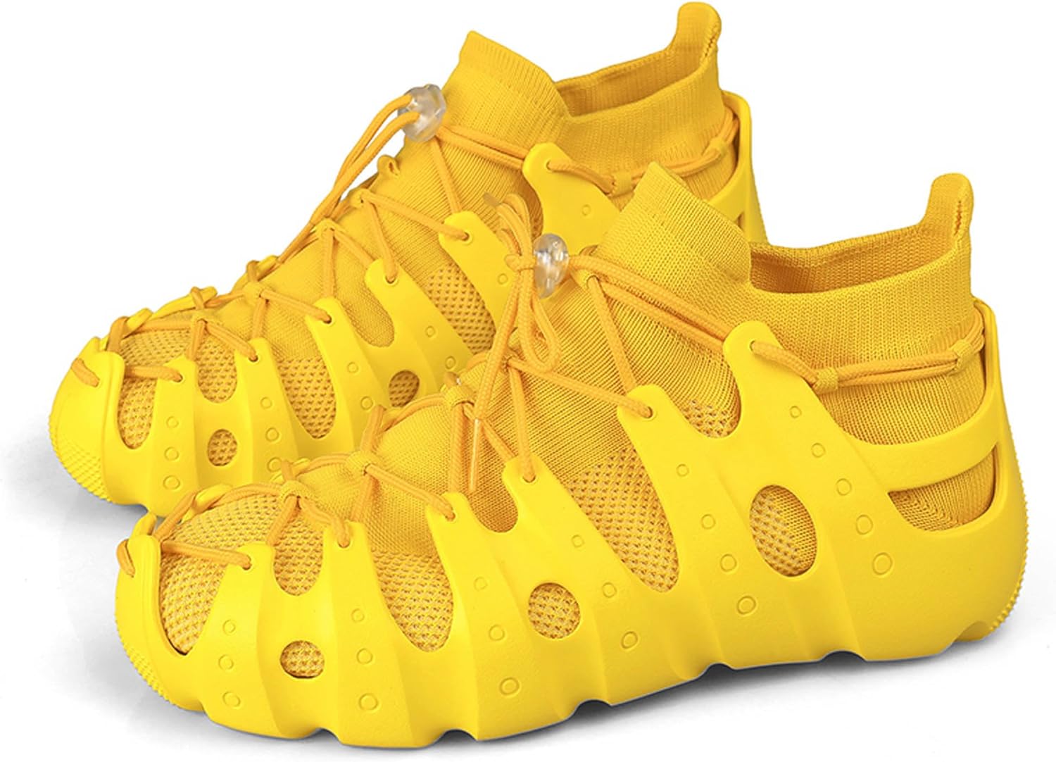 

Мужские и женские летние сандалии DZBAJRQM, дышащие, с нескользящей подошвой, легко ухаживать, для бассейна, спорта, прогулок по саду, повседневной носки, для походов и водных прогулок, желтый