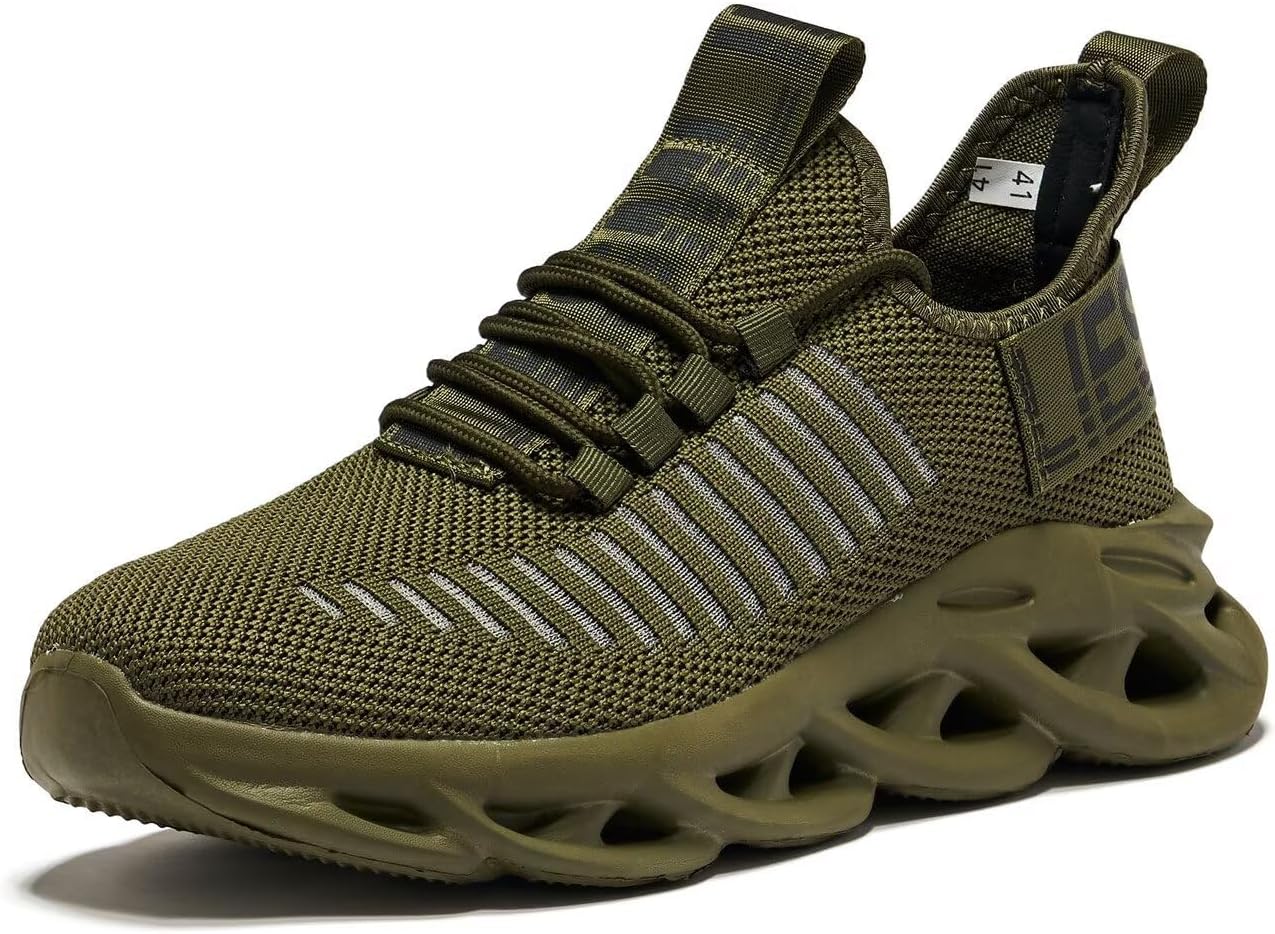 

Мужские кроссовки Blade Sole для ходьбы, дорожные сетчатые беговые спортивные кроссовки больших размеров Generic, зеленый