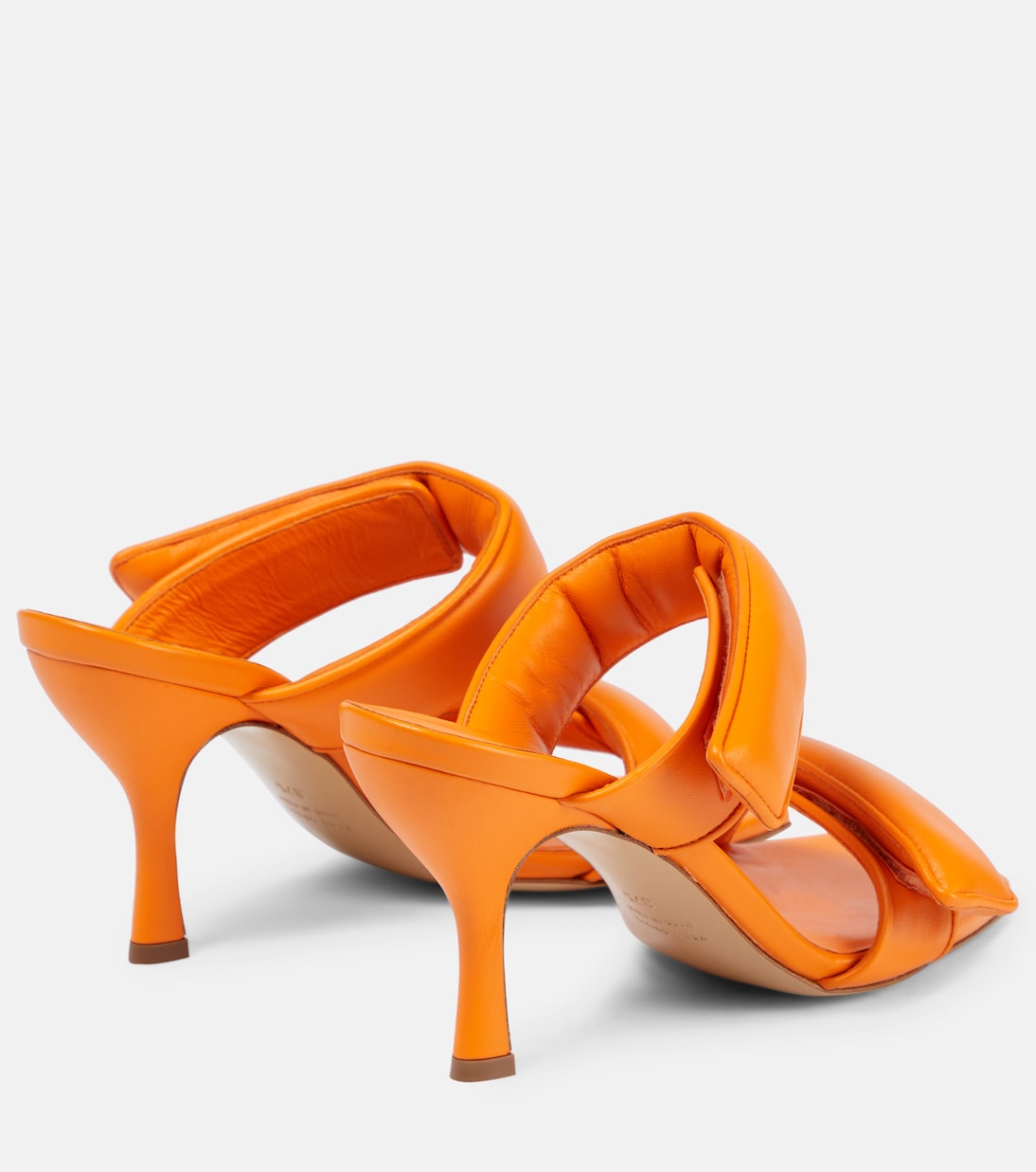 Кожаные сандалии Perni 03 Gia x Pernille Teisbaek Gia Borghini, Flash Orange — фото 3