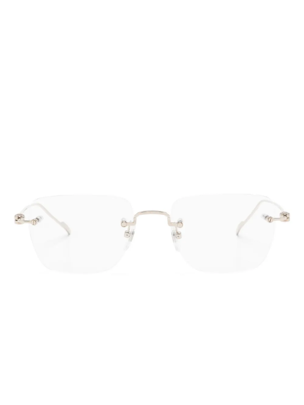 

Очки в безободковой оправе с логотипом Cartier Eyewear, серебяный