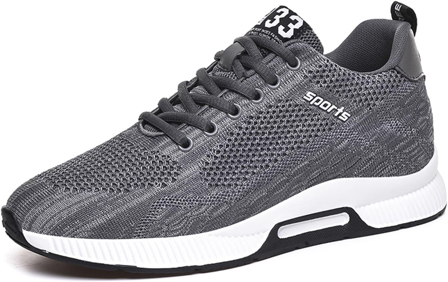 

Мужские невидимые обувные подъемники ihinzry, увеличивающие рост на 6 см, обувь с поднятой пяткой для мужчин, серый