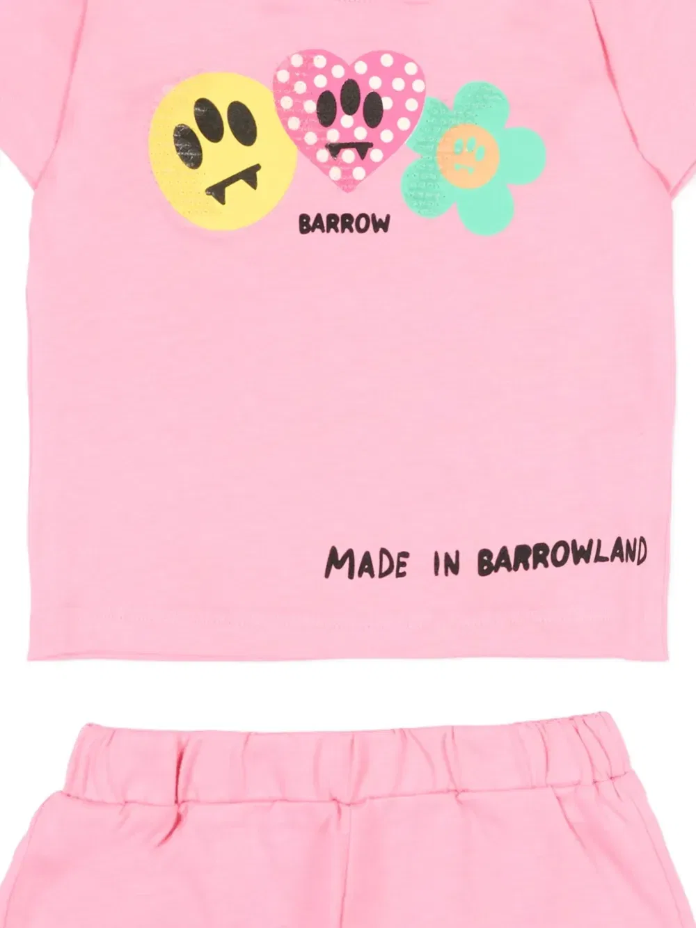 Комплект из футболки и шорт с логотипом Barrow Kids, розовый — фото 3