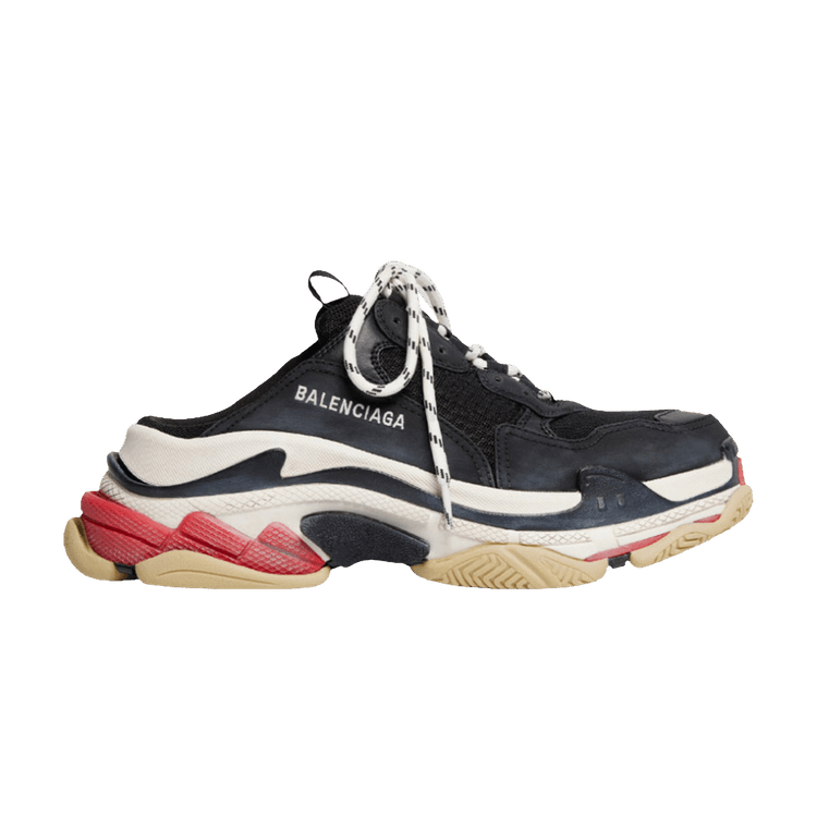 

Кроссовки Balenciaga Triple S Mule 'Black', черный