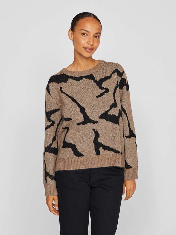

Пуловер Vila Pullover, цвет Braun/Schwarz
