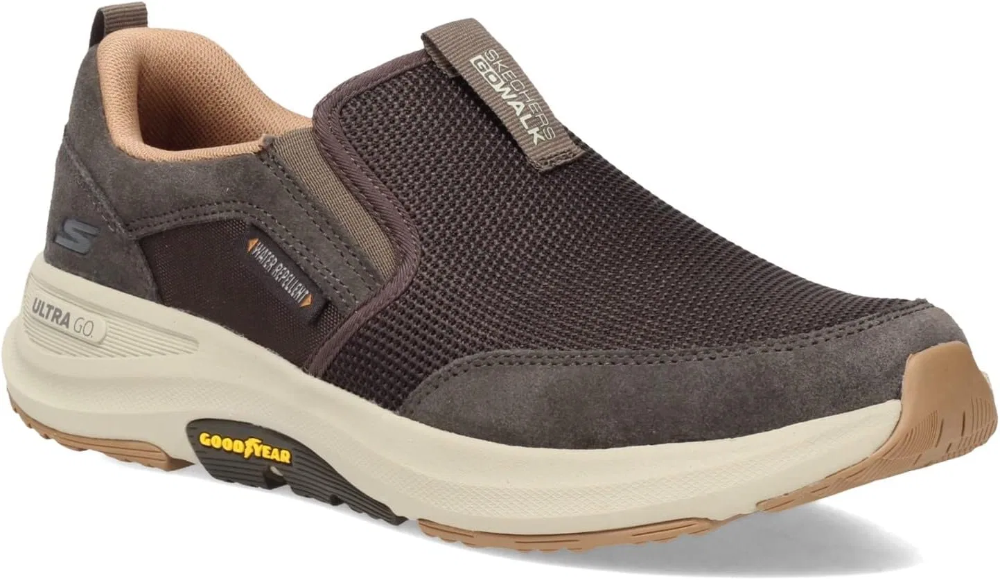 Кроссовки Skechers Sport Damen Premium-Premix Slip-On Sneaker, Brown Textile Suede Trim — фото 2