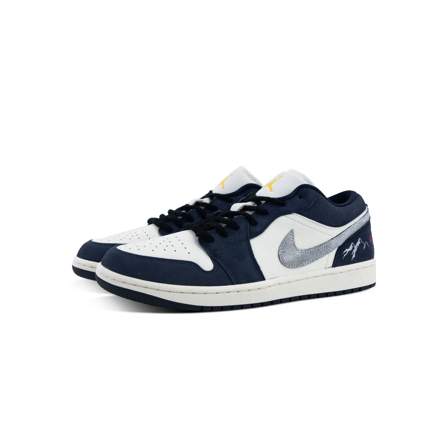 Скейтбордические кроссовки Air 1 Low Top Jordan темно-синие — фото 4