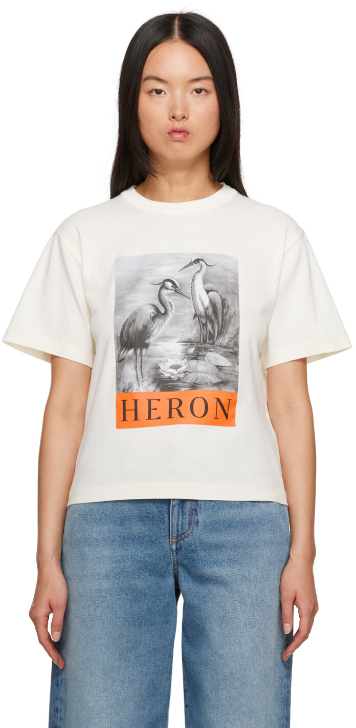 

Heron Preston Белая футболка Heron, Белый, Heron Preston Белая футболка Heron