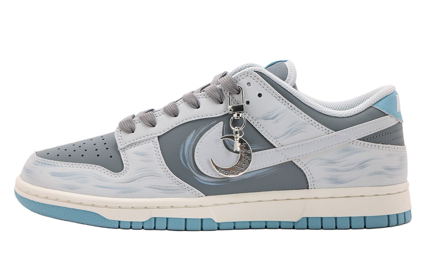 

Nike Кроссовки для скейтбординга Dunk, износостойкие, серо-синие, мужские