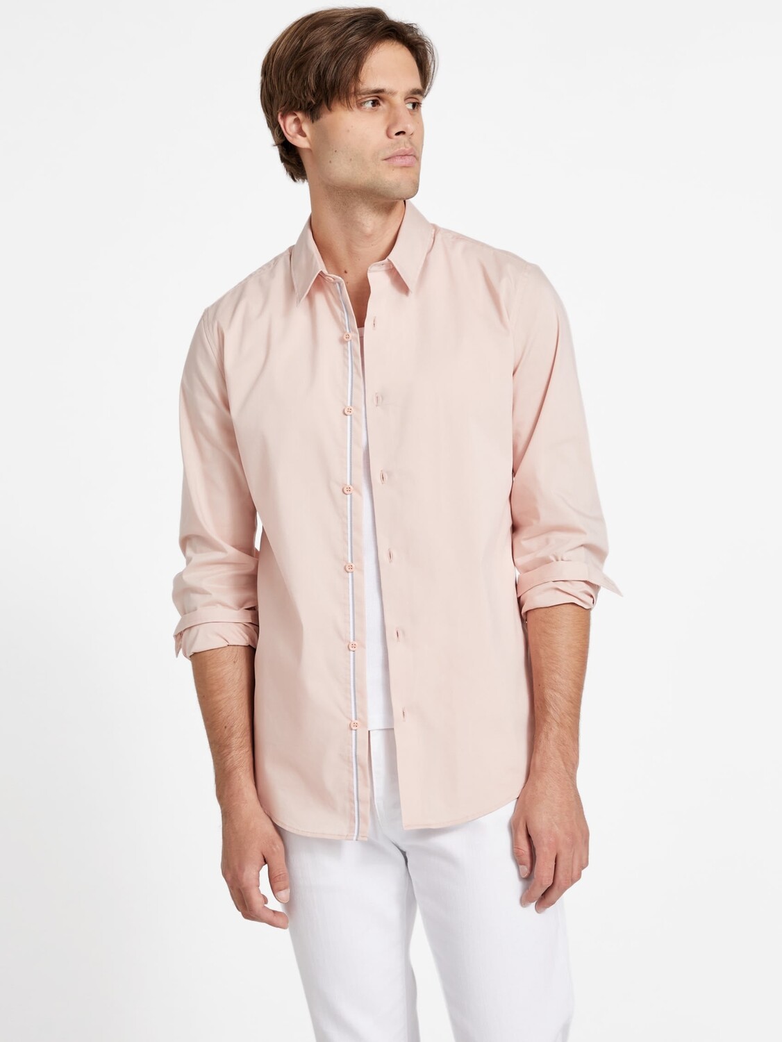 

Рубашка из поплина Damon Guess Factory, цвет Vapor Rose