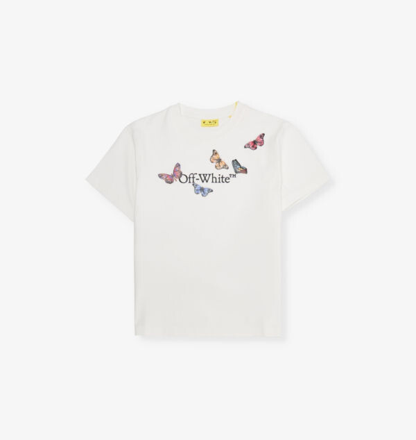 

Футболка с короткими рукавами и принтом «Бабочка» из хлопка 4-12+ лет Off-White C/O Virgil Abloh, белый