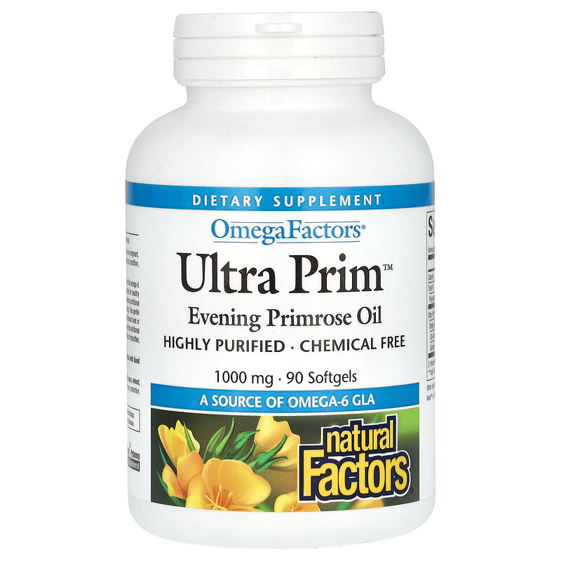 

Natural Factors, Ultra Prim, 1000 мг, 90 мягких таблеток
