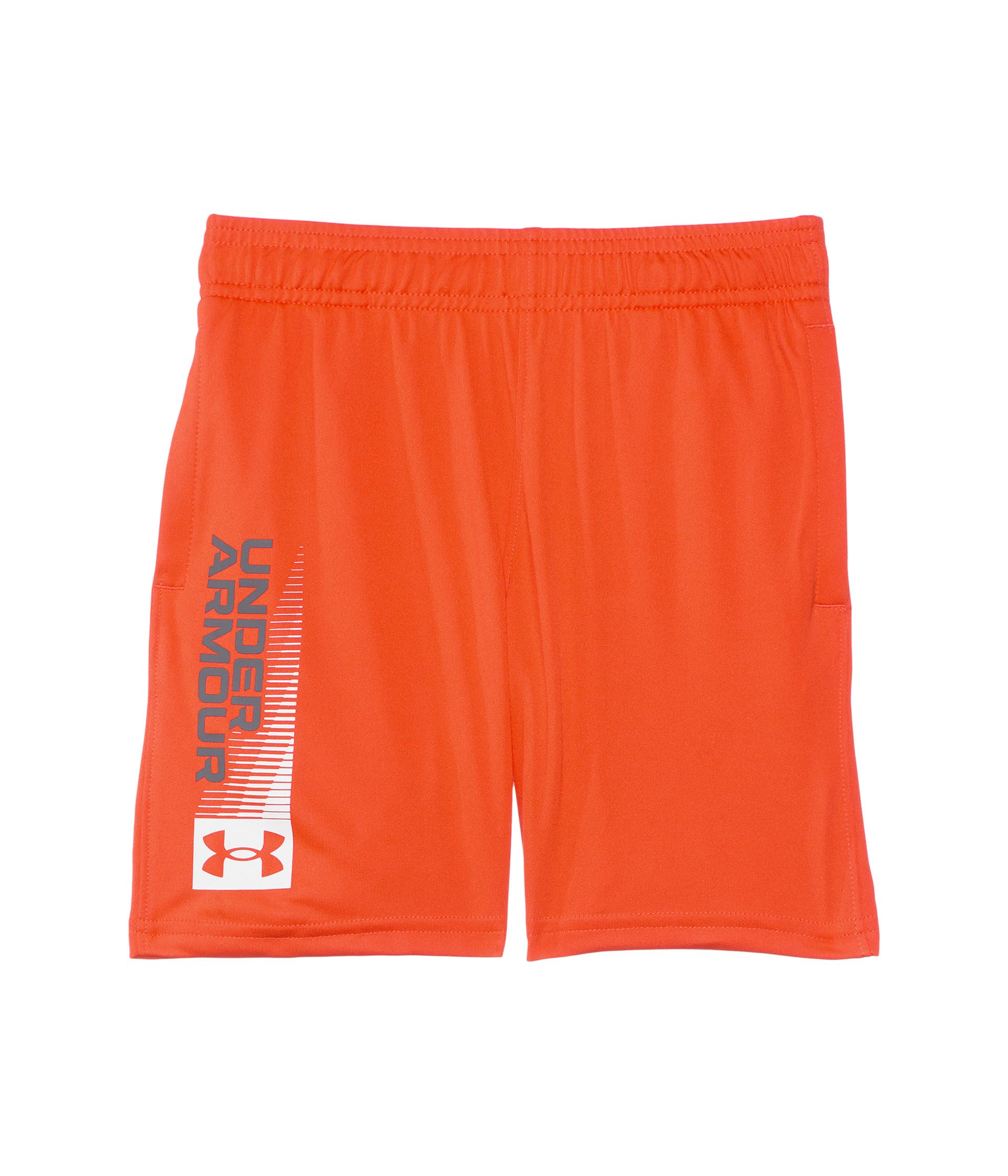 

Шорты Under Armour Kids Tech Wordmark Shorts, цвет Fire/Castlerock/White