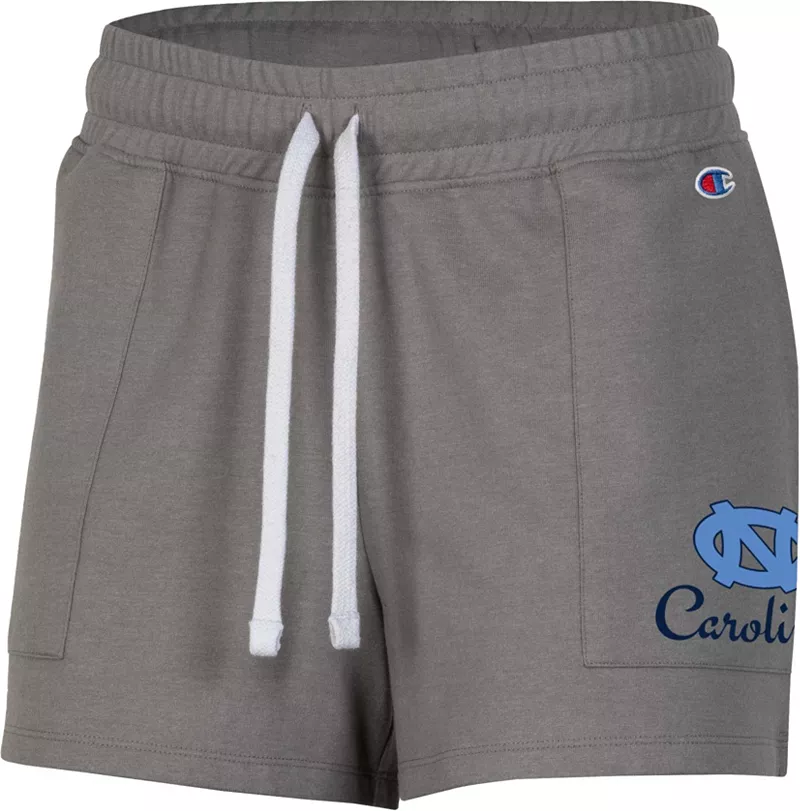 

Женские серые шорты из французской махровой ткани Champion North Carolina Tar Heels