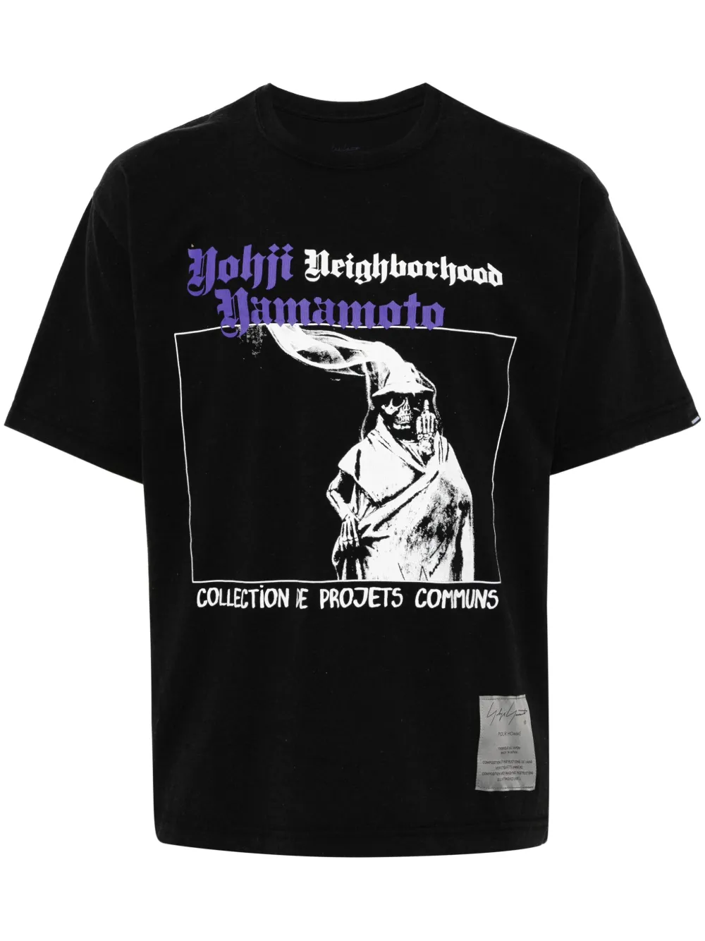 

Футболка с графичным принтом из коллаборации с Neighborhood Yohji Yamamoto, черный