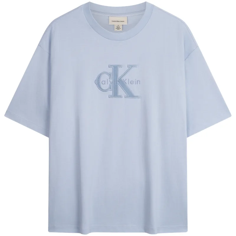 Футболка унисекс с круглым вырезом и прямым кроем Calvin Klein, 2JX-Oat Yellow — фото 4