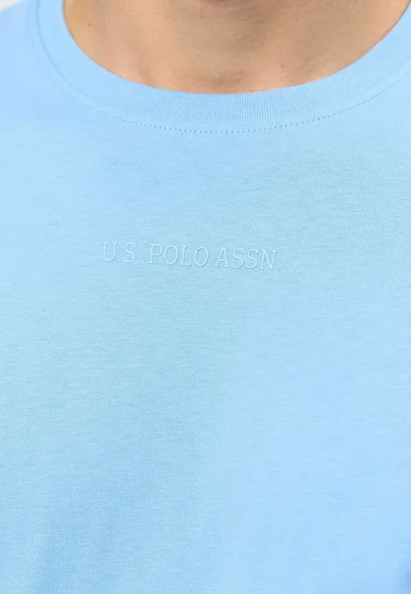 Футболка базовая U.S. Polo Assn. Umsaimon, спокойный синий — фото 4