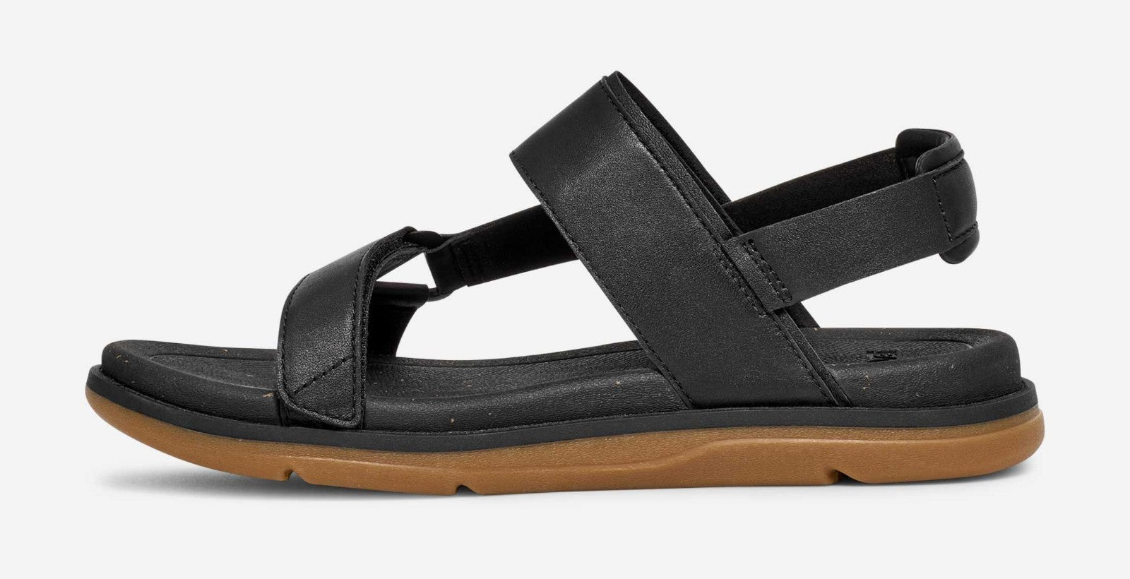 Женские сандалии Teva Madera 1152570-BLK черные кожаные с открытым носком и ремешком на пятке — фото 3