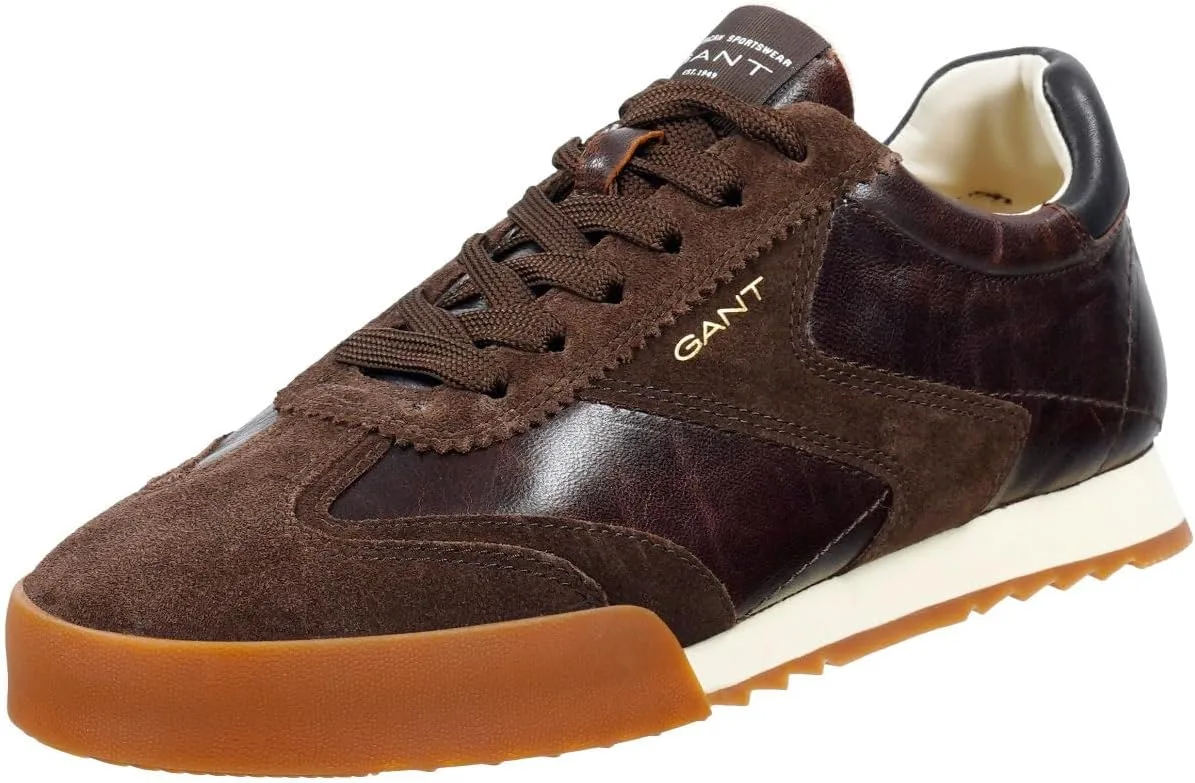 Мужские кроссовки на шнуровке GANT 31631003/G00 из гладкой кожи, черные