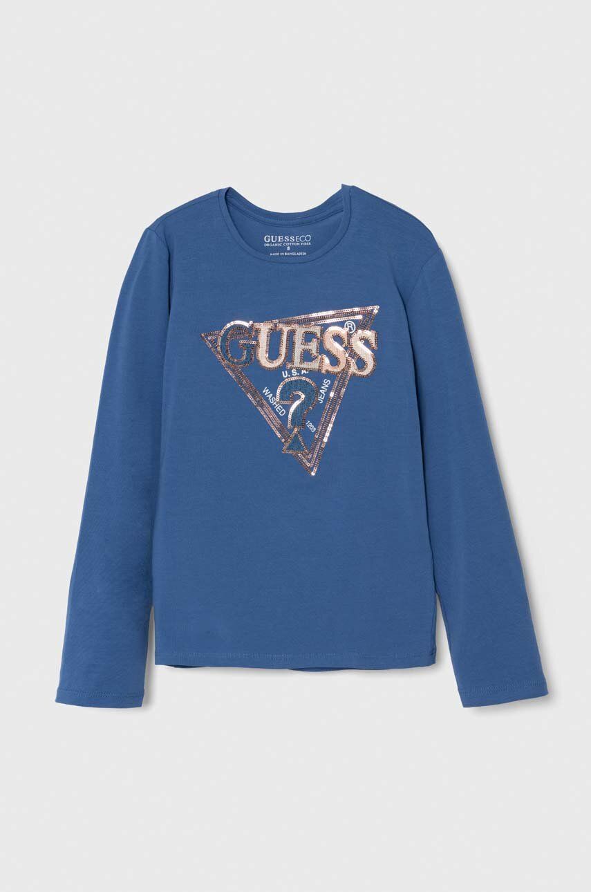 

Детская футболка с длинными рукавами Guess, синий