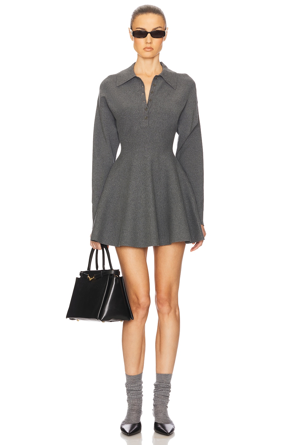 

Трикотажное мини-платье Helsa, heather grey