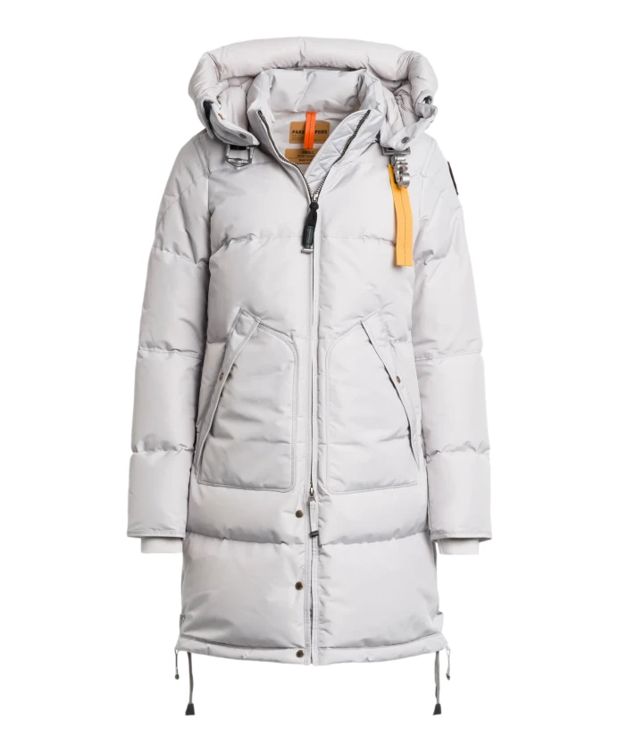 

Длинный пуховик с медвежонком Parajumpers, серый