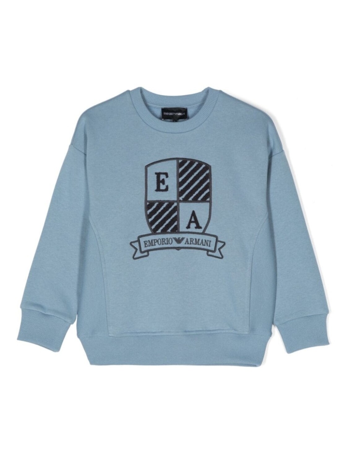 

Emporio Armani Kids толстовка из джерси с вышитым логотипом, синий