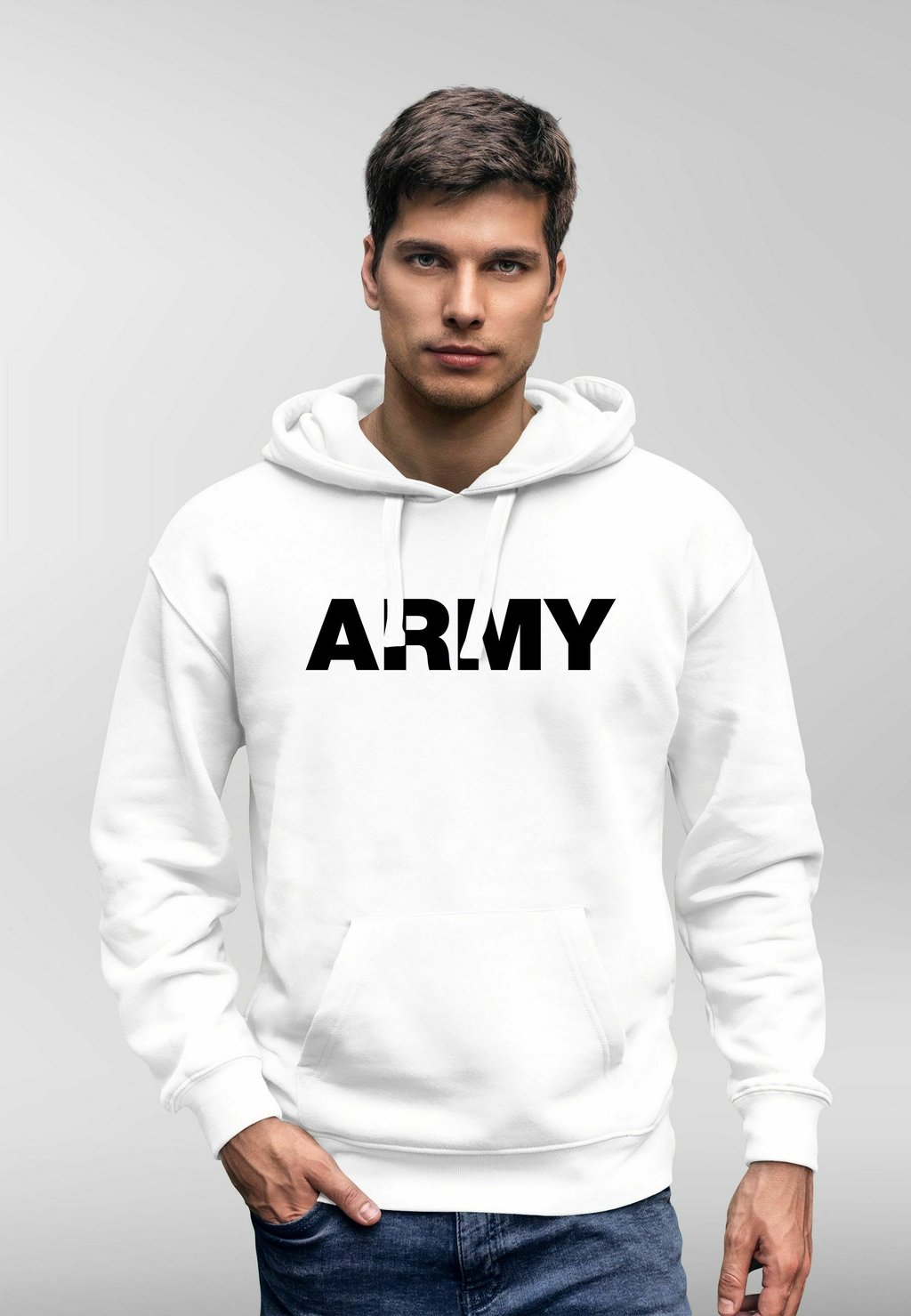 

Толстовка с капюшоном ARMY AUFDRUCK PRINT Neverless, белый